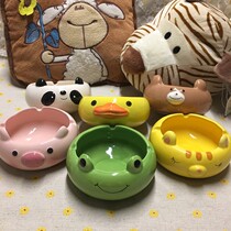 Creative cute ashtray ceramic cartoon ashtray living room large ashtray Hamster food bowl