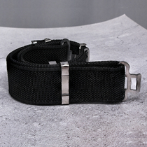 Metal buckle webbing fabric belt Hong Kong security belt wide leather woven crisp candy can not be changed