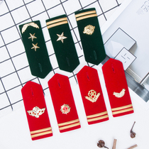 High-grade metal epaulettes curved epaulettes arc epaulettes foreign military ranks customized Velcro epaulettes