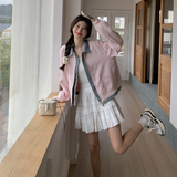 档口现货2025春秋新款女装中式牛仔假两件风衣外套8923-p135-k188，女装短外套，2C266