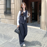 甜酷气质工装马甲套装裙女一整套穿搭2025秋新款高腰半身裙两件套，女装套装/套裙，2C215