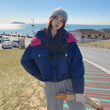 现货！撞色短款90白鸭绒连帽羽绒服女2C133-959-P275-K398，女装羽绒服，2C133