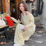 休闲风城市运动风时尚套装裤子显瘦洋气网红高腰减龄春秋气质长袖，女装套装/套裙，2C159