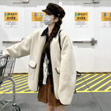 【现货】牛仔拼接羊羔毛外套c016-7069-P215-K328，女装皮衣，2C016