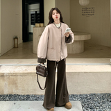 粉色加绒加厚工装棉服外套女冬季2025新款流行短款派克服小棉衣，女装派克服，2C159