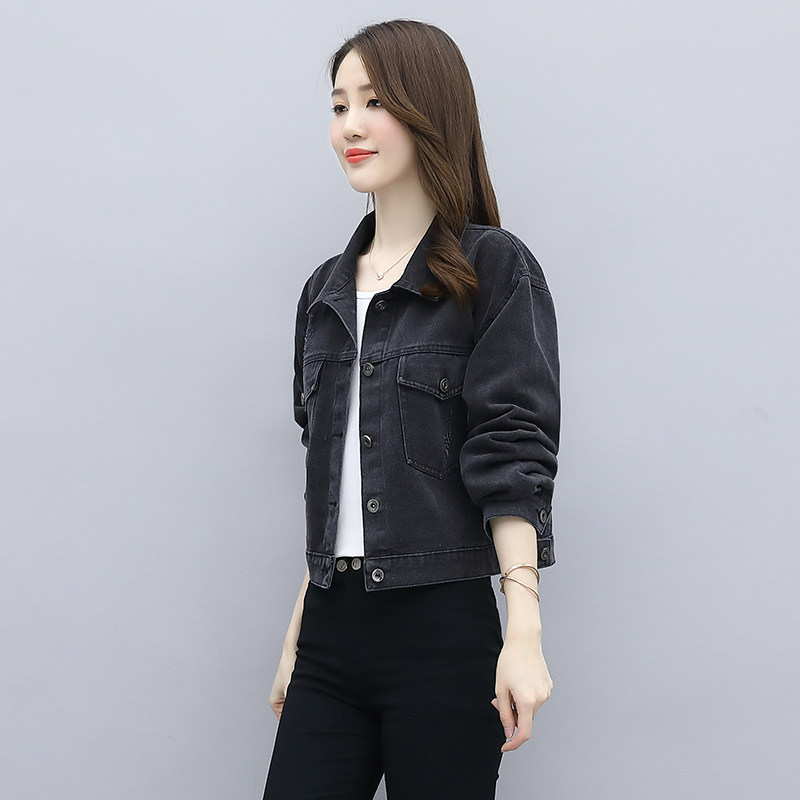 2025年春季新款牛仔外套百搭洋气时尚上衣,女装毛呢外套,新感觉
