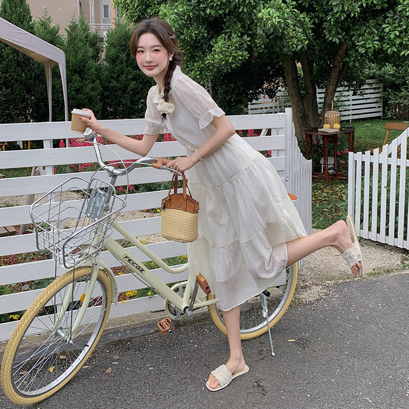 现货2025夏新款韩系提花马甲两件套连衣裙2C057-103-P135-K188,女装连衣裙,2C057