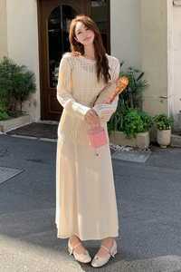 法式轻熟风御姐罩衫吊带套装连衣裙女春季氛围感韩系绝美两件套图片