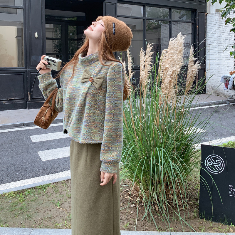 现货手法小香风两件套时尚洋气女装套装加绒加厚保暖轻奢高级感,女装套装/套裙,2B114