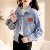 女装牛仔短外套2025年春秋装新款小个子休闲洋气牛仔上衣长袖夹克，女装牛仔外套，新感觉，女装短外套，新感觉