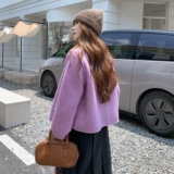 【现货】小香风双面尼短款外套D200P195K278，女装毛呢外套，2D008