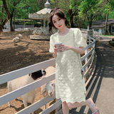 现货主推高级感时尚气质小香风刺绣镂空蕾丝连衣裙2309P110K158，女装连衣裙，2C029
