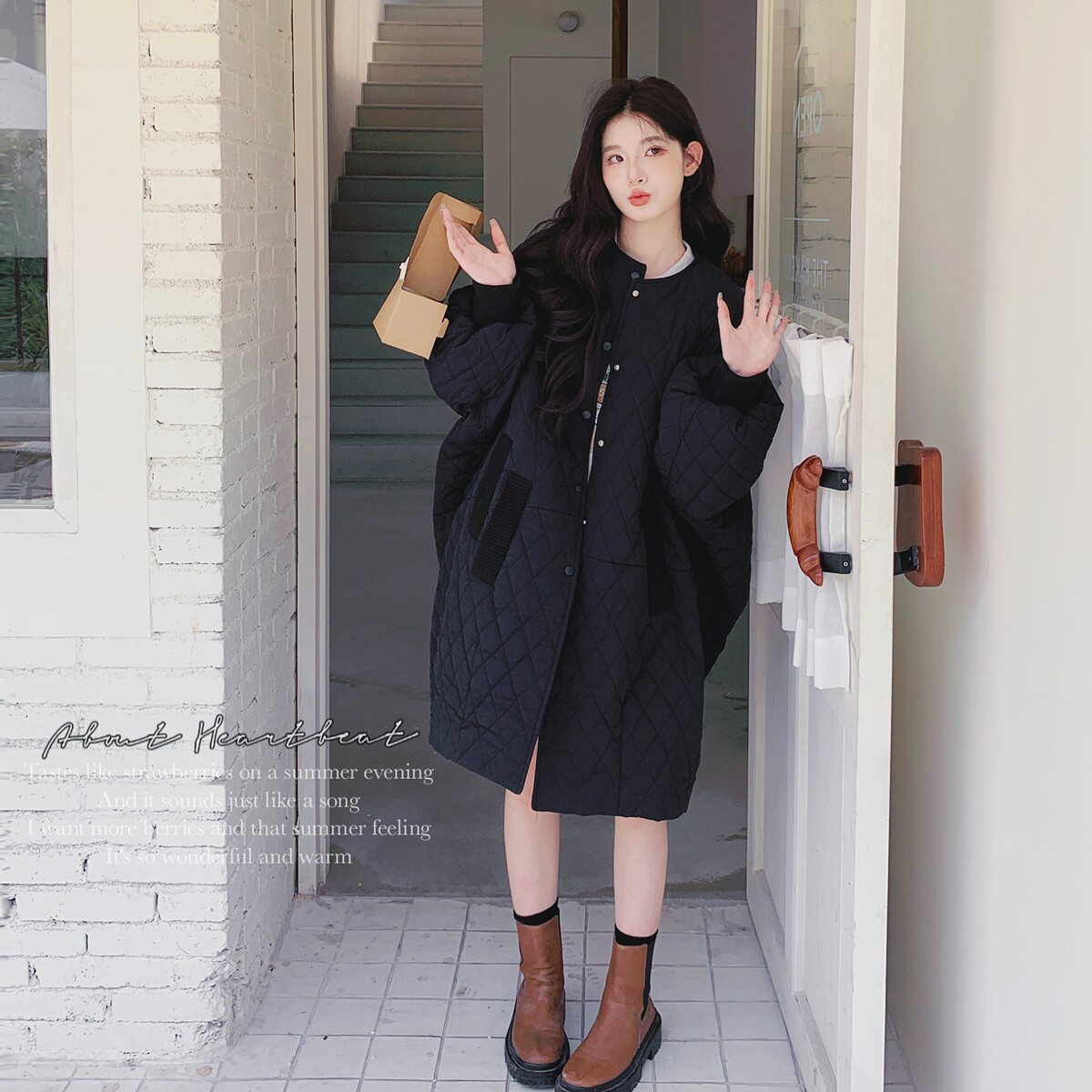 【大货已出】又轻又暖蝙蝠袖复古绗线菱格棉服6687-P165控248,女装棉衣/棉服,2C137