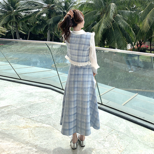 2026春装新款小香风套装女款气质上衣高级感长款半身裙两件套图片