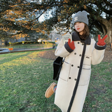 现货！羊羔毛外套皮毛一体大衣长款#2C133-920-P195-K298，女装毛呢外套，2C133