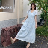 【大量现货】连衣裙女2025夏季新款短袖裙子2C227/2551/P155K218，女装连衣裙，2C227