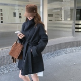 【现货】100毛耗牛绒双面羊绒大衣D221P325K488，女装毛呢外套，2D008