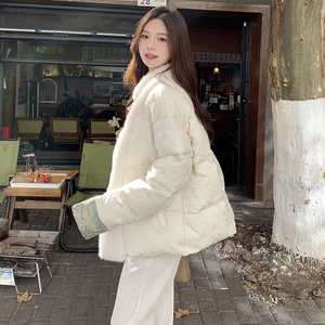 ！ 新品！新中式仿水貂毛刺绣羽绒服货号236-P339-K508图片