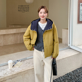超火小个子保暖连帽棉服外套女韩系慵懒风2025冬新款时尚穿搭棉衣，女装棉衣/棉服，2C159