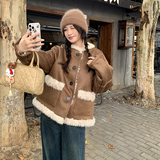 24年时尚双面穿皮毛一体外套P195，女装皮草，2C291