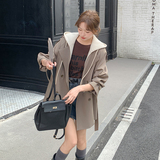 现货假两件短款风衣收腰小个子领子可拆2C206-L156-P155-K218，女装风衣，2C206
