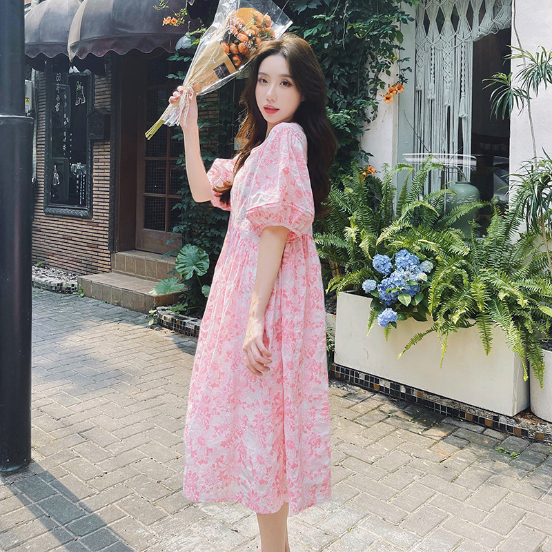 【现货】2025夏季新款粉色碎花连衣裙085 8572-P120-K178图片