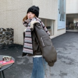 PU皮棉衣拼环保羊羔毛领2B115--8696--P175--K258，女装棉衣/棉服，2B115