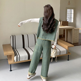 档口现货高品质26春牛仔马甲阔腿裤两件套2B153-2933-P190-K308，女装套装/套裙，2B153
