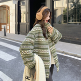 现货25冬新圣诞羊羔毛羽绒服绿色2D044-2525-P255-K385-90绒，女装羽绒服，2D044