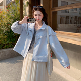 2026春季数据款现货蕾丝拼接减龄休闲短外套2611-p135-k218，女装短外套，2B115