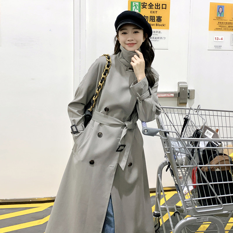 高级感今年流行风衣外套女中长款2023秋新款中长款韩系英伦风大衣,女装风衣,2C010