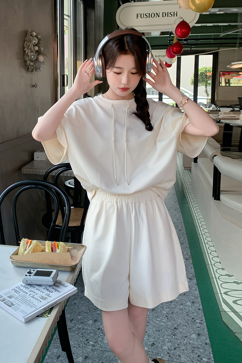 【夏季现货】时尚减龄宽松简约卫衣套装088-6612p135k188,女装套装/套裙,2C088