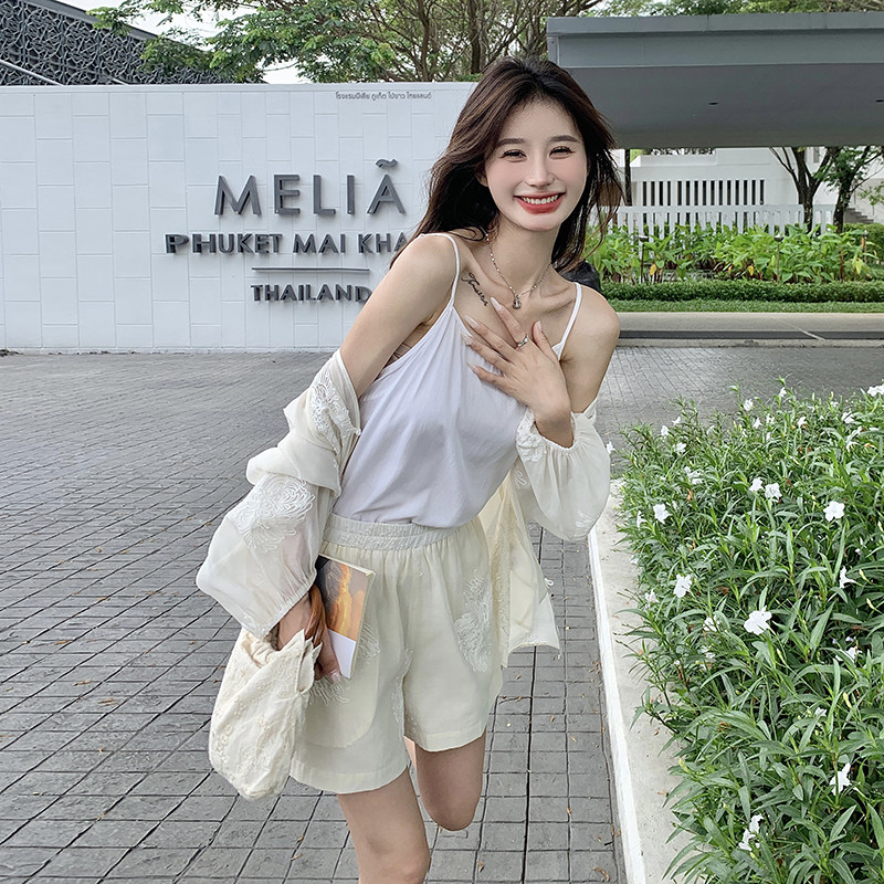 【夏款现货】流行复古刺绣套装三件套送吊带088-6615p135k188,女装套装/套裙,2C088