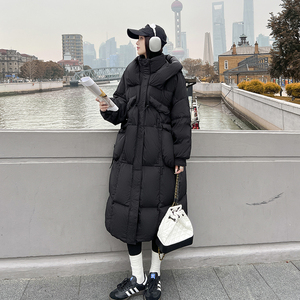 备货热销羽绒棉休闲加厚棉服欧版气质长款棉衣外套P195K278图片