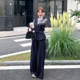 老钱风显瘦气质马甲套装女2025春秋季新款盐系打底衫阔腿裤三件套，女装套装/套裙，2C126