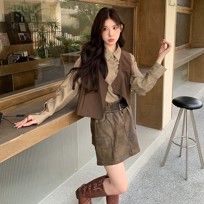 【】洋气时髦感气质三件套C161-6150-P175-K248,女装套装/套裙,2C161