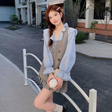 买家秀+现货2025新款长袖衬衫百褶裙三件套2C289-8920-P178-K228，女装西装，2C289