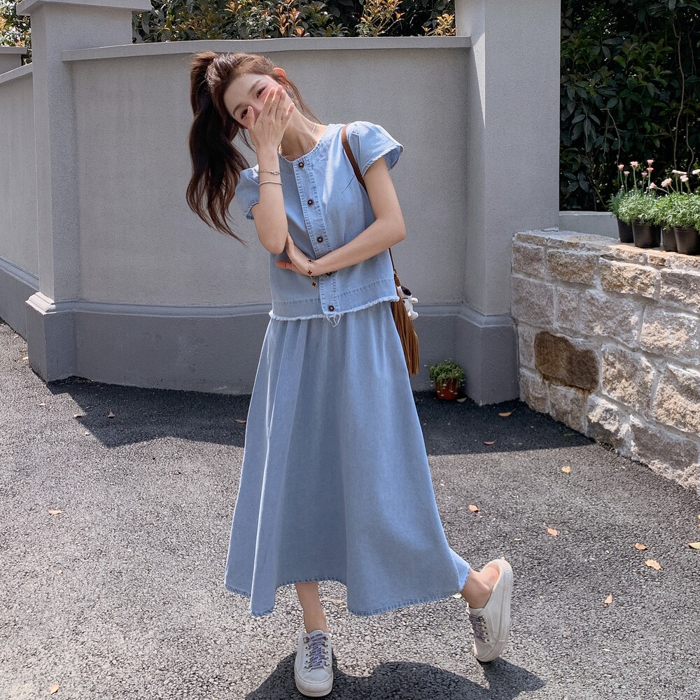 现货!现货！ 夏季新款牛仔套装女韩系两件套2C212-G85-P175-228图片