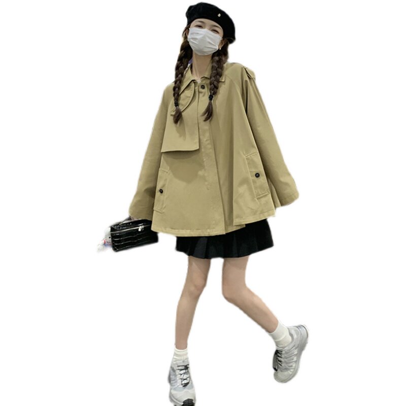 秋季新款风衣中长款长袖宽松外套2C112-CF909-P145-控204,女装风衣,2C112