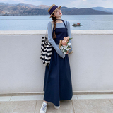 法式少女风吊带马甲套装裙女2025春季新款简约T恤半身裙三件套装，女装套装/套裙，2C291