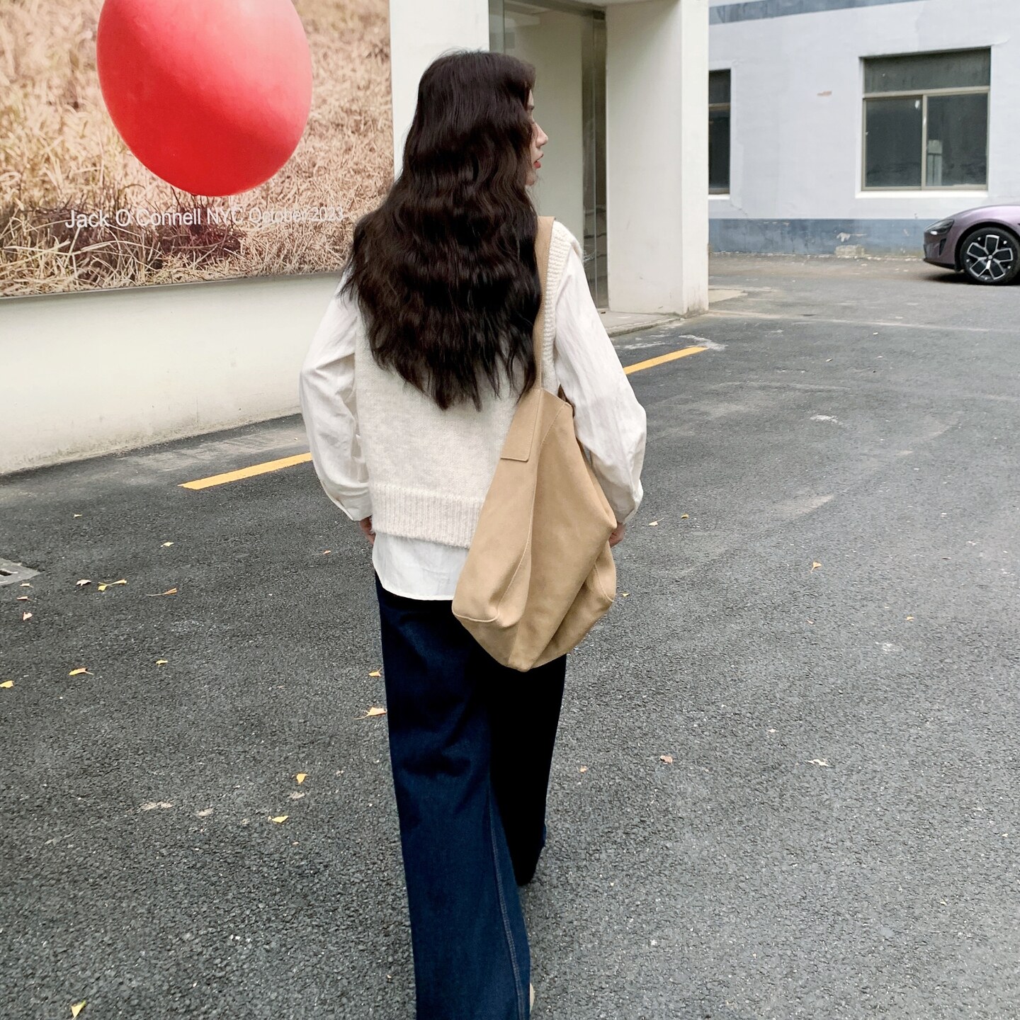 学院风碎花背心衬衫套装女春秋2025新款小个子韩系独特漂亮两件套,针织衫/毛衣,2C135
