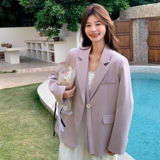 高级感粉紫色西装外套女春季2025年新款高级感气质女神范小众西服，女装西装，2C320