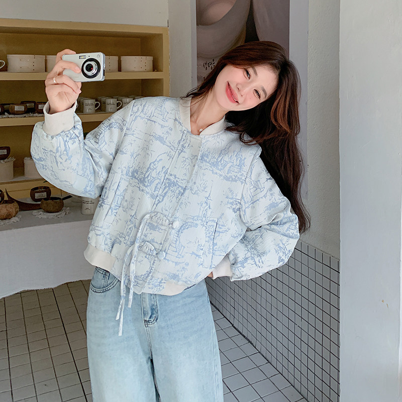 现货有买家秀新中式盘扣棒球服外套2C117-1721P125K188,女装短外套,2C117