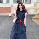 【大货已出】短袖牛仔连衣裙女2025夏季2C227/2532/P155K208，女装连衣裙，2C227