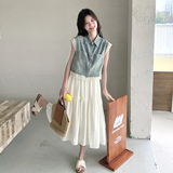 主推现货25夏装新款吊带+牛仔短袖外套两件套蕾丝拼接仙气套裙，女装套装/套裙，衣珂纱朗