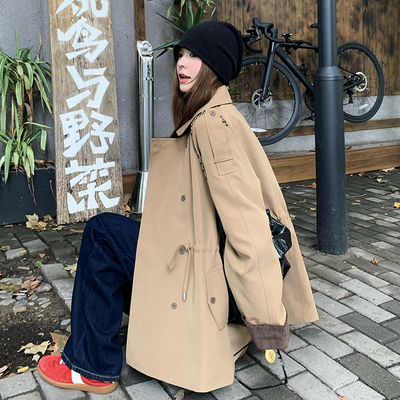 现货春季新款拼色风衣2C098-8606P155K218,女装风衣,2C098