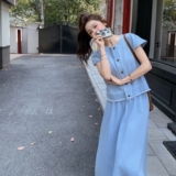 现货!现货！夏季新款牛仔套装女韩系两件套2C212-G85-P175-228，女装套装/套裙，2C212