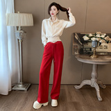 高级感休闲运动套装女秋季新款时尚减龄半开拉链卫衣阔腿裤两件套，女装套装/套裙，2C310