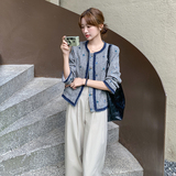 现货牛仔拼接小香风外套2C117-1729P145K198，女装短外套，2C117