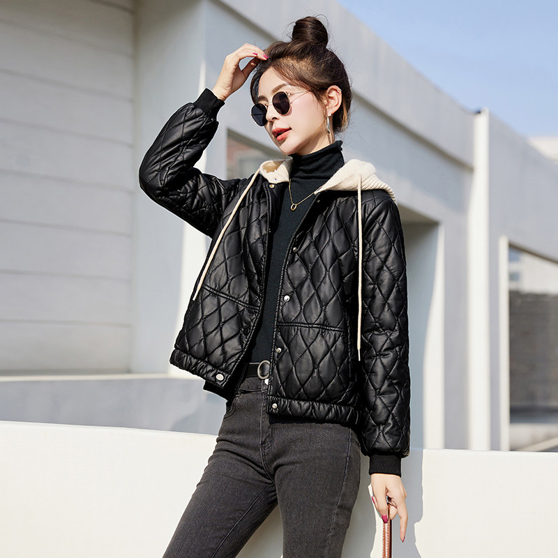 现货！欧洲站皮衣外套女时尚2025年冬装韩版休闲显瘦加绒，女装皮衣，吾爱衣,女装皮衣,吾爱衣